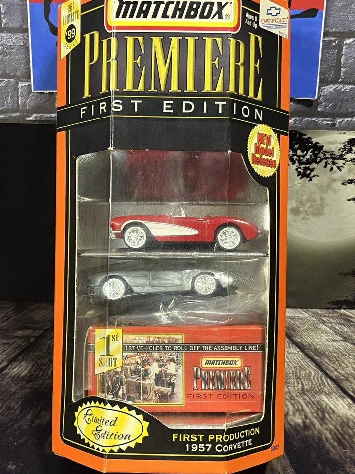 Matchbox Premiere 1957 Chevrolet Corvette 2 Car Set Sealed NM Condition - Image 2 of 4