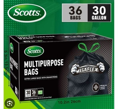 Scott Ultra Flex Large Multipurpose Trash Bags, Unscented, 30 Gallon, 36 Count