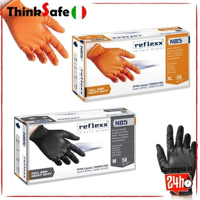 GUANTI REFLEXX Guanti in Nitrile Spessorato con Grip Reflexx N85