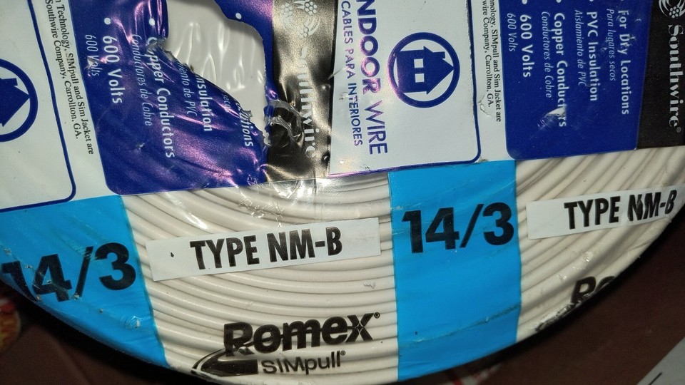 14/3 Romex Wire - 50 Ft- Open Box - Type - NM- B | eBay