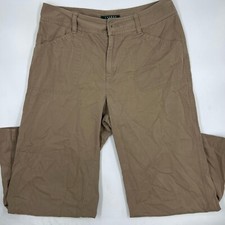 Lauren Ralph Lauren Womens Cargo Chino Pants Size 8 Brown Cotton Blend Straight