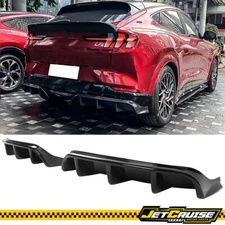 Fits 21-24 Ford Mustang Mach-E GT Rear Bumper Lip Canard Splitter PP Gloss Black