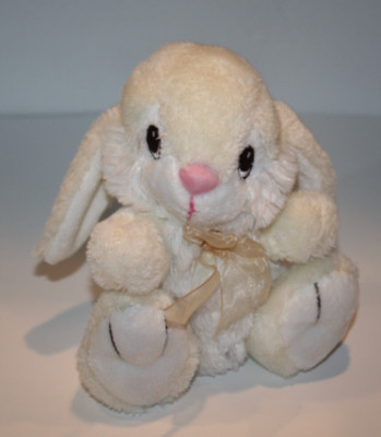 Dan Dee Easter Bunny Rabbit 7'' Ivory Cream White Plush Stuffed Animal Soft Toy