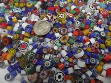1/2 Pound Assorted 3mm tiny to Large 11mm Millefiori Slices Opaque Glass Moretti