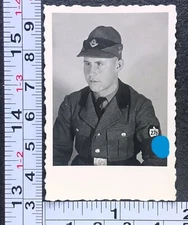 German Germany WW2 Military Soldier Identification Picture BW Photo Snapshot #7