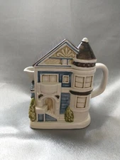 Vintage Row House Teapot Otagiri Pitcher Made In Japan