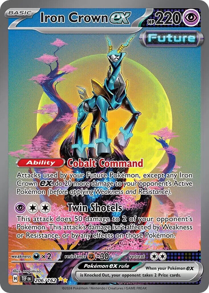 Pokemon - Iron Crown ex 206/162 - Alt Art -Secret Rare Pokemon - Iron Crown ex 206/162 - Alt Art -Secret Rare