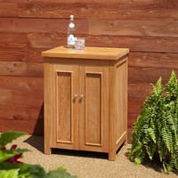 Signature Hardware 24 Lexington Teak Outdoor Cabinet on sale Signature Hardware 24 Lexington Teak Outdoor Cabinet on sale