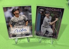 2024 Coco Montes RC Lot (2) Big Apple Refractor SSP & Stadium Club Base Auto