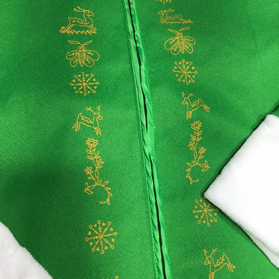 Disfraz de Elfo Verde Sin Marca Cremallera Navidad Halloween Juegos con disfraces Unisex Grande Foto 4 de 4