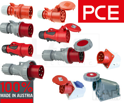 PCE CEE Stecker Kupplung Starkstrom Drehstrom 16A 32A 400V IP65 Phasenwender