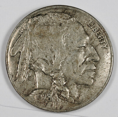 アメリカ合衆国 バッファロー ニッケル(5セント) 白銅貨 1928 S