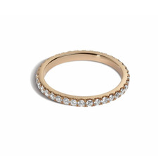 Eternity Wedding 18K Yellow Gold Band Round 1.50 Carat Lab Grown Diamond Sizable