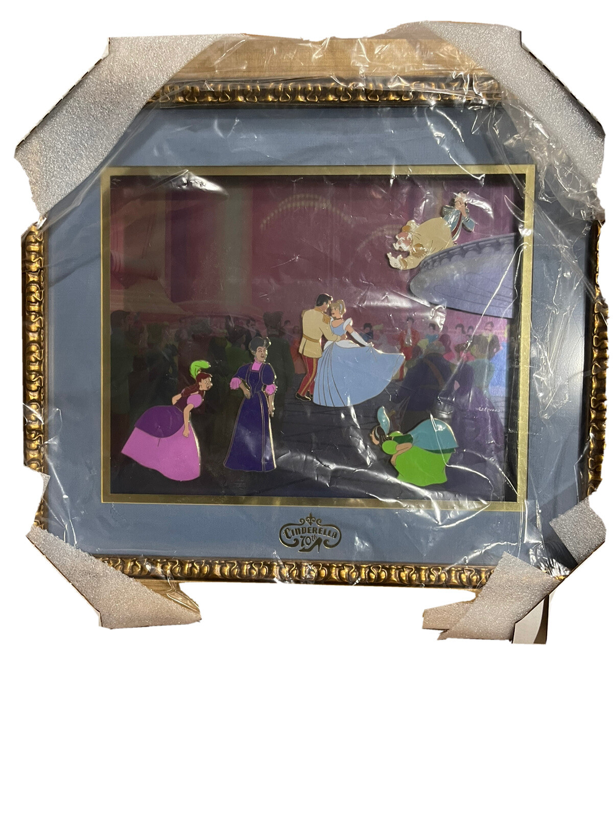 New Disney Parks Cinderella 70th Anniversary Framed 5 Pin Set LE 500