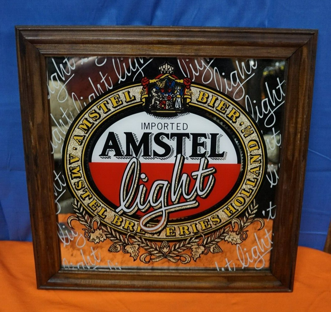 AMSTEL Light サインプレート 看板 Amstel Light Beer Mirror Sign Hollan Advert 15X15 | eBay