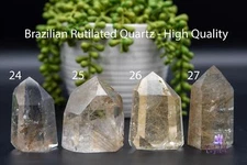 Rutile Quartz Tower 2.7"-3.1"-/70mm-80mm - Brazilian