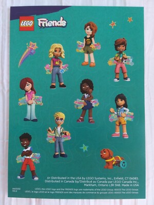 Lego Friends Stickers Sheet New