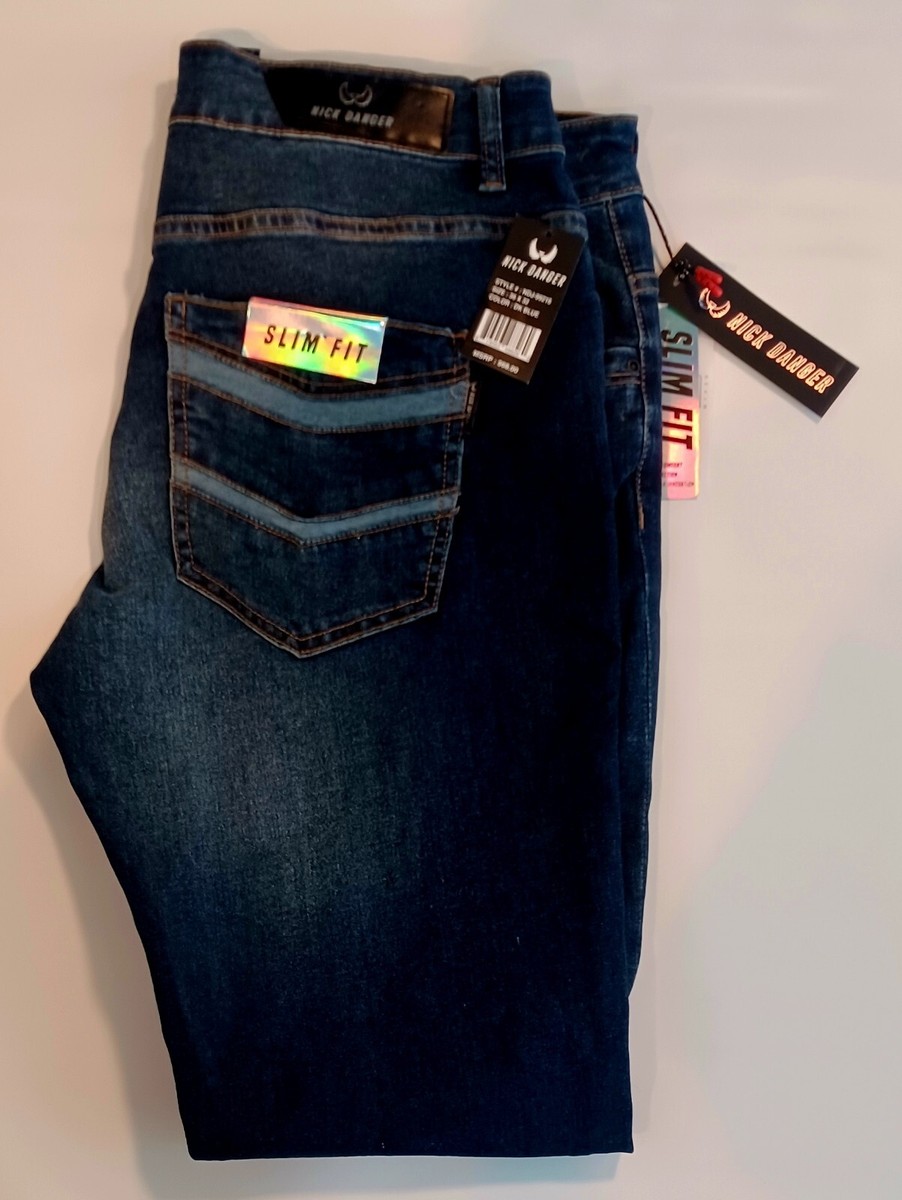 Jean homme Nick Danger Supreme Flex coupe slim denim bleu foncé 36 - Main Image