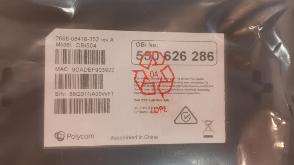 Polycom OBi504 ATA с 4 портами FXS - Изображение 4 из 4