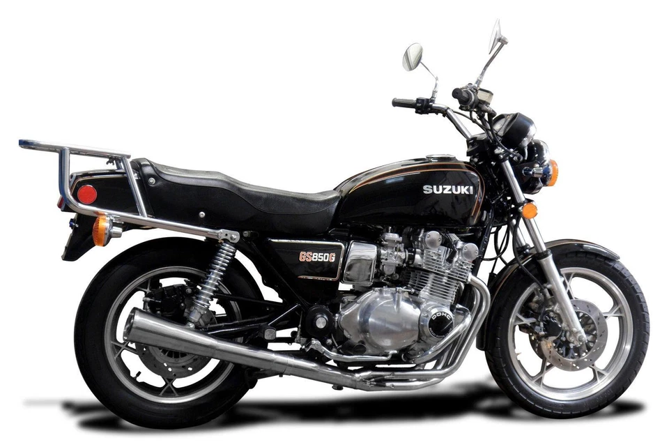 Silenciador de megáfono de escape de acero inoxidable Delkevic Full 4-1 - Suzuki GS850G 1979-1981 Foto 3 de 3