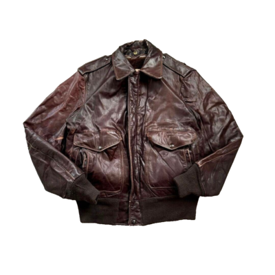 Schott A-2 Leather Flight Jacket Blouson Men Size Vintage 80's