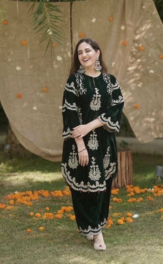 Velvet salwar cheap kameez designs