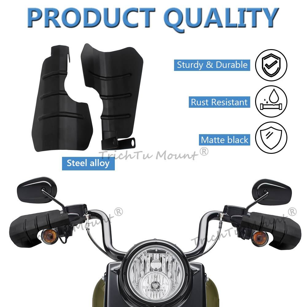 New Style Matte Black Hand Guards For Harley Touring Dyna Softail Honda Yamaha