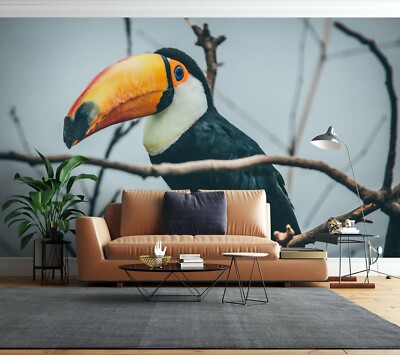 3D Branches Toucan G6859 Wallpaper Wall Murals Removable Self-adhesive Honey