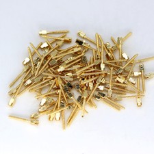 30Pcs Dental 24K Golden Plated Screw Post Pins Threaded Post S1#-S6# for Sale
