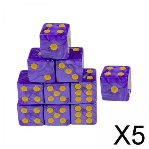 5X 10x 6-seitige Würfel Set Unterhaltungsspielzeug 16mm Würfel Für - Afbeelding 1 van 7