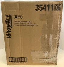 WypAll (35411) General Clean X60 Multi-Task Cleaning Cloths, Blue, 12 Roll Case