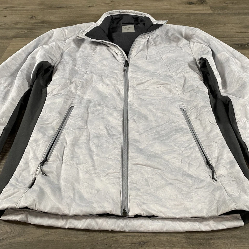 Chaqueta Icebreaker Merinoloft Cremallera Completa Para Hombre Gris Medio Negro Mármol Gorpcore Foto 3 de 4