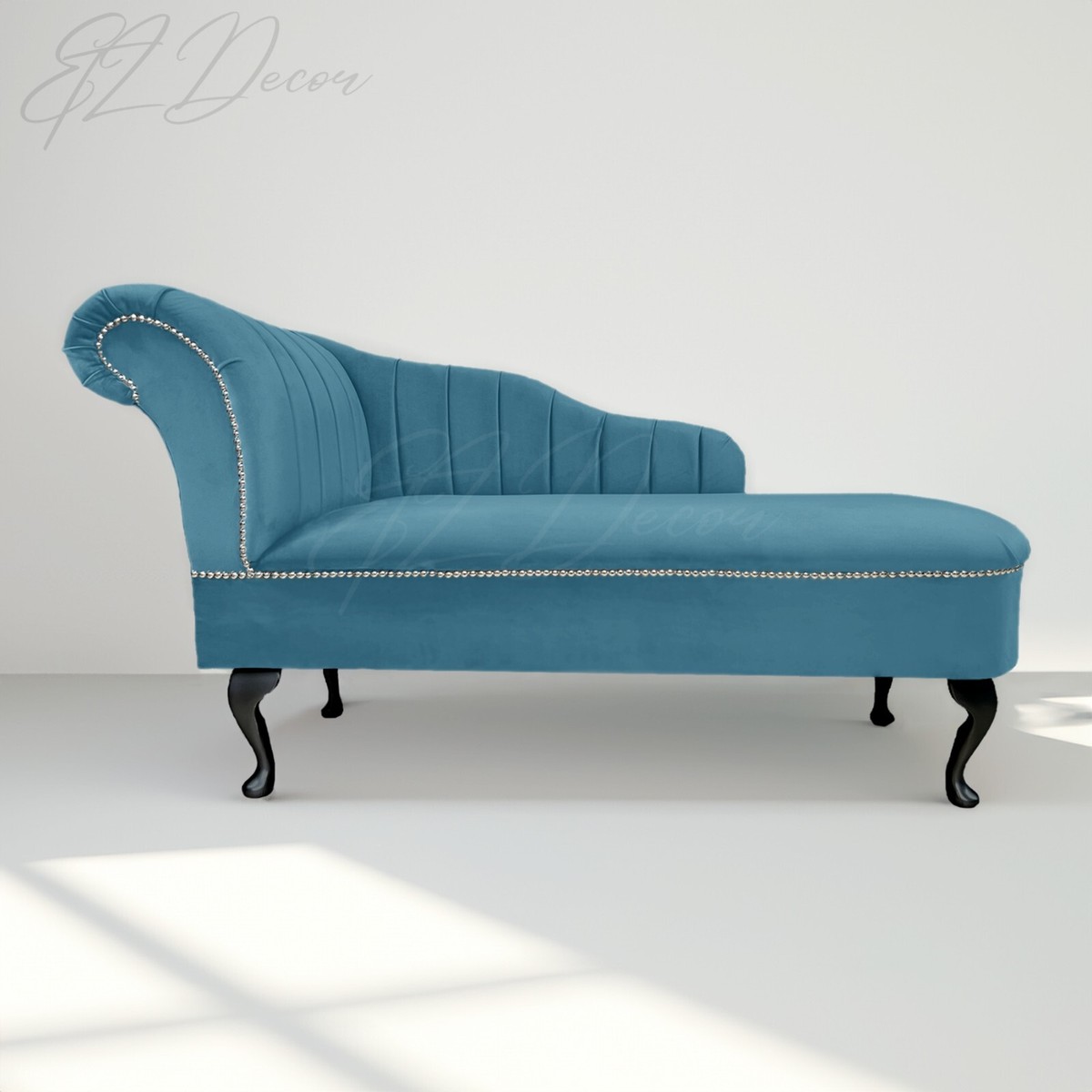 Light Blue Blue Chase Lounge Chaise Longue Chesterfield Sofa Sky