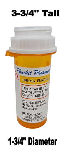 Funny Joke Fukitol Pill Bottle Prank - Gag Gifts for Men Women - Novelty Gift - Picture 2 of 3