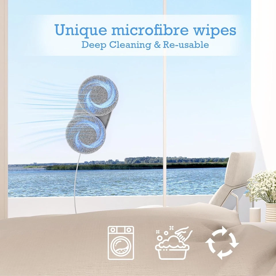 Tosima W2 Window Cleaner Robot – 3800Pa Auto Cleaning, Smart Path, Remote - Image 3 of 4