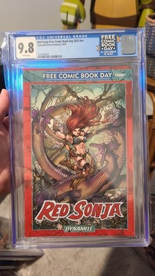 CGC 9.8 Custom Label Red Sonja #0 FCBD 2023 Torunn Gronbekk FCBD Dynamite Comics