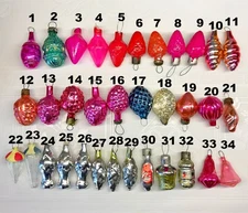 Vintage glass Christmas tree Ornament decoration Malyutka soviet