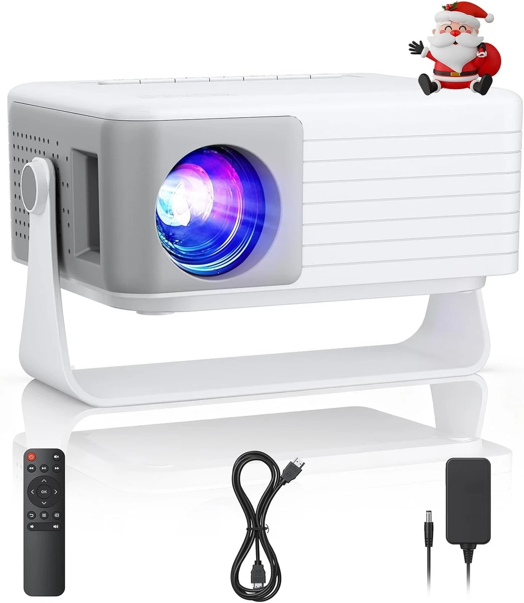 XBJ Proiettore portatile con Wifi e Bluetooth, supporto 1080P Mini proiettore, Diamond Movie Projector Built-in Apps, Auto Keystone, Smart Proyector Portátil per camera da letto, Interno, Uso esterno