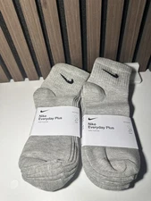Nike Everyday Cushion Ankle Training Socks, Size L - Grey (6 Pair)