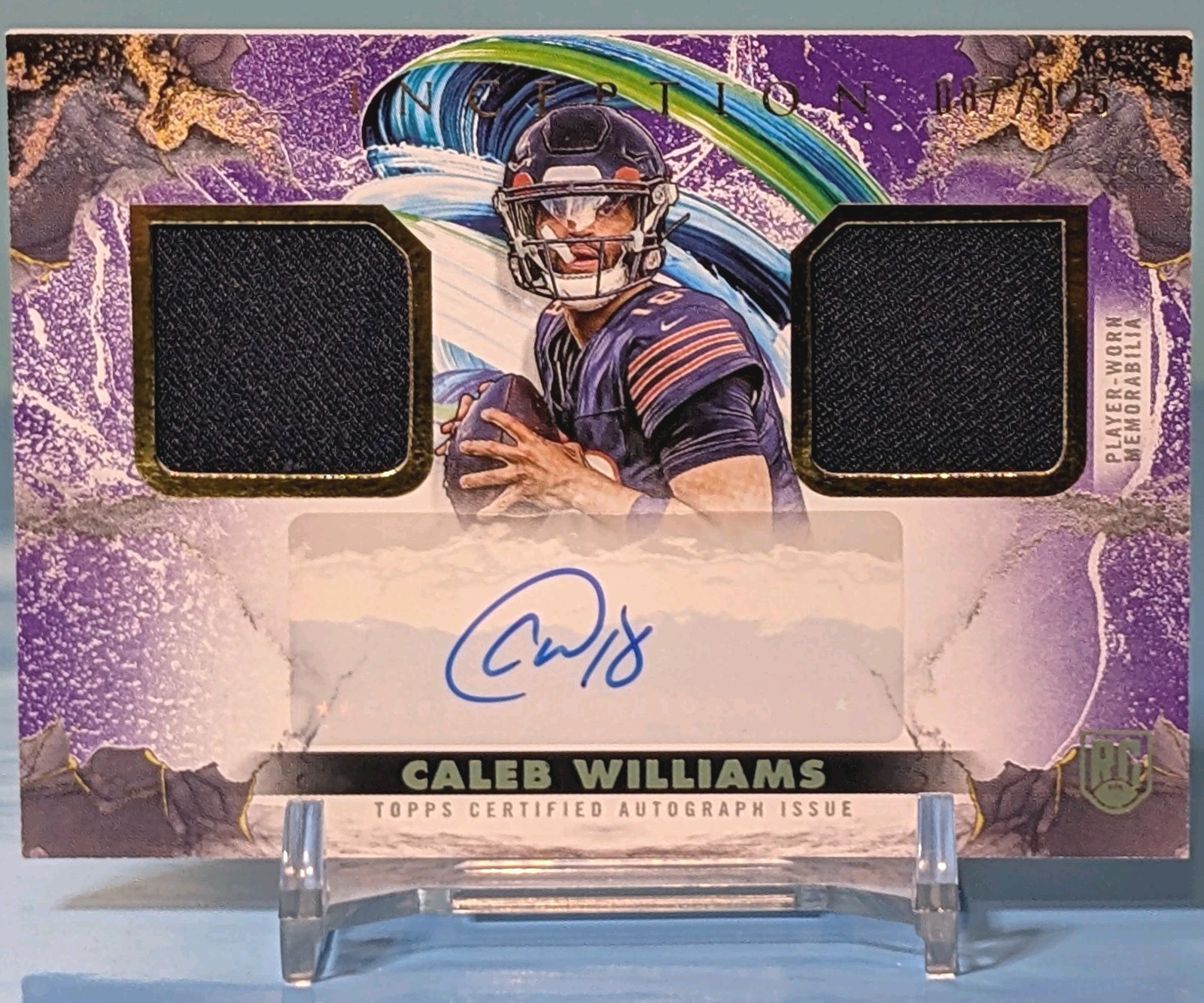 Caleb Williams Topps Inception Franchise Foundation Relic Autographs #FFRACW Purple