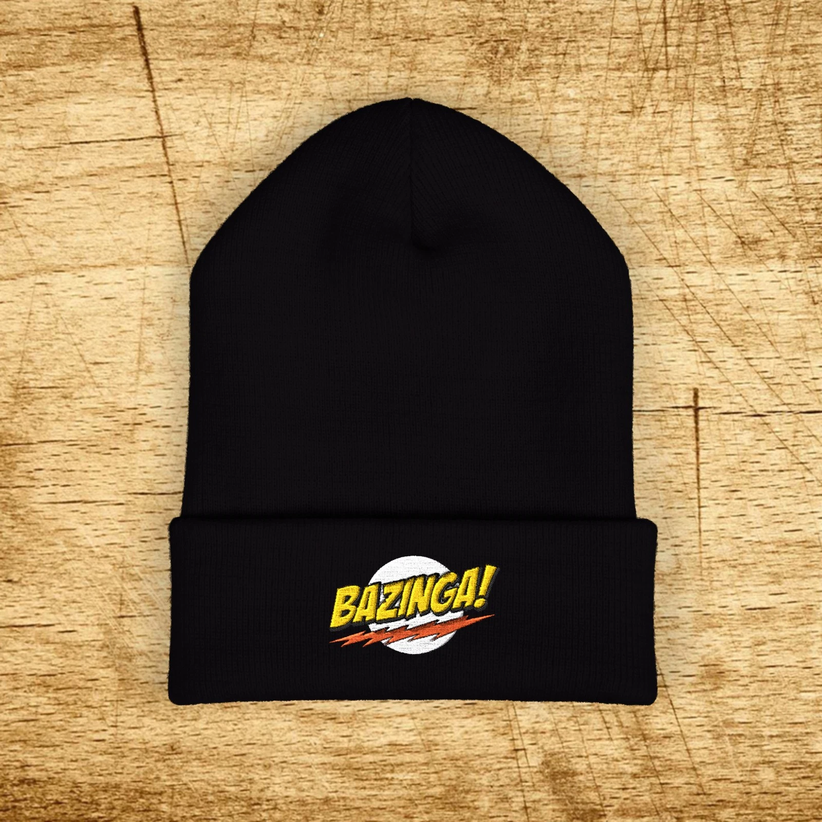 Bazinga Movie Series Embroidered Classic Winter Black Beanie Hat