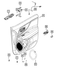 Genuine Mopar Door Trim Panel Bezel Right 5UW62PR3AA