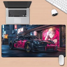 40 90cmXXL Cool Car Anime  Sports Car Design Gaming Mouse Pad - Non-Slip Rubber