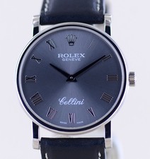 Orologio Rolex Cellini oro bianco 18 carati 750 carica manuale grigio rodio quadrante dresswatch