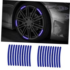20PCS Reflective Car Wheel Decorative Stripe Stickers, Night Safety Blue