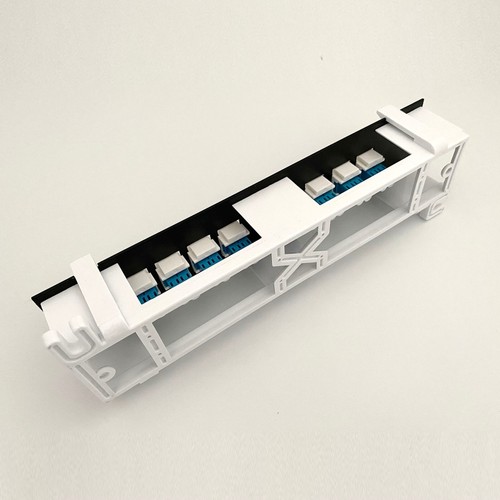 8-Port Rj45 Patch Panel for LC Optical Fiber Wall Mount Ethernet Cable Bar - Afbeelding 6 van 8
