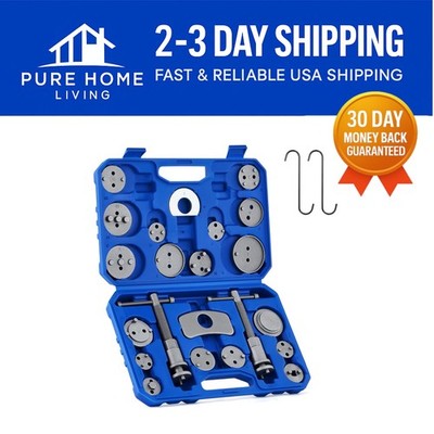 Complete 24-Piece Brake Caliper Tool Set for Easy Brake Service - Fits Most Cars