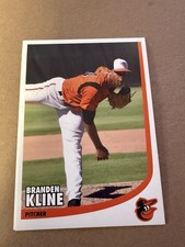 Branden Kline Baltimore Orioles Team Issued Postcard Sized Photo 