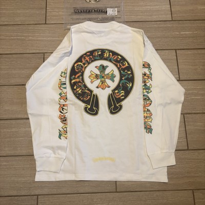 White Long Sleeve T-Shirt Chrome Hearts Size Medium