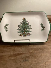 Spode Christmas Tree Dessert Tray 12x7